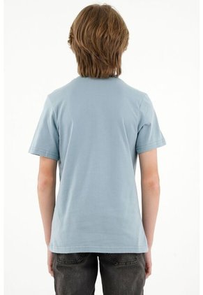 Camiseta Gris Con Manga Corta Para Niño