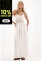 Tennis Vestido Largo Con Detalle De Encaje Crudo Para Mujer de Tennis