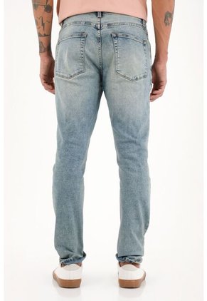 Tennis Jean Skinny Cinco Bolsillos Azul Para Hombre