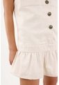Tennis Vestido Corto Fit Relajado Con Volante En El Bajo En Algodón Crudo Para Mujer de Tennis