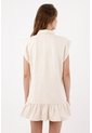 Tennis Vestido Corto Fit Relajado Con Volante En El Bajo En Algodón Crudo Para Mujer de Tennis
