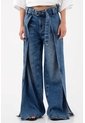 Tennis Jeans Wide Leg Con Aberturas Laterales En Denim Para Mujer de Tennis