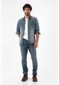 Tennis Camisa Para Hombre De Algodón índigo Fit Relajado Lavado Vintage de Tennis