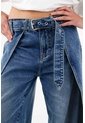 Tennis Jeans Wide Leg Con Aberturas Laterales En Denim Para Mujer de Tennis
