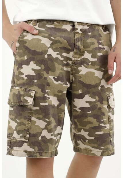 Bermuda Tipo Cargo Camuflada Para Hombre