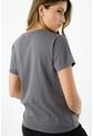 Camiseta Cuello Redondo Gris Para Mujer de Tennis