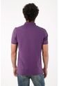 Tennis Polo Para Hombre De Algodón Morado Fit Regular Con Mini Logo Bordado de Tennis