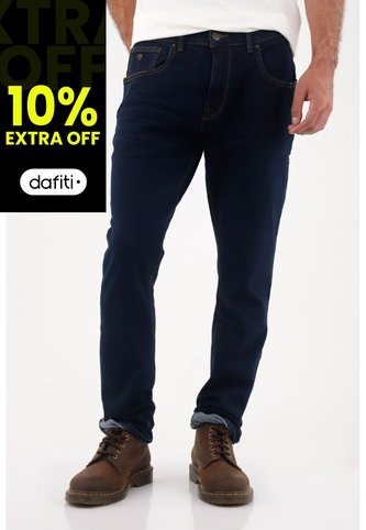 Tennis Jean Nudy Cinco Bolsillos Azul Con Diseño Versátil Para Hombre De Silueta Ajustada Tennis