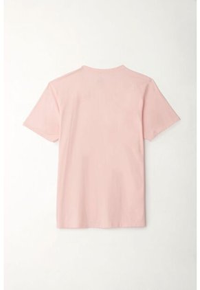 Camiseta Rosada Manga Corta Para Hombre