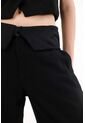 Tennis Pantalón Wide Leg Con Doblez En Pretina Negro Para Mujer de Tennis