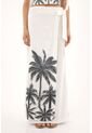 Tennis Falda Larga Tipo Pareo Con Estampado De Palmeras Para Mujer de Tennis