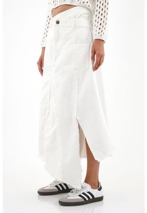 Tennis Falda Crudo Con Pretina Asimétrica Para Mujer