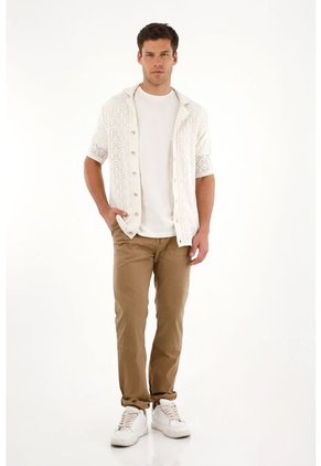 Tennis Camiseta Crudo De Tejido Abierto Para Hombre