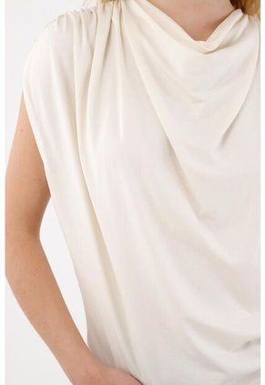 Tennis Camiseta Con Drappeado Crudo Para Mujer