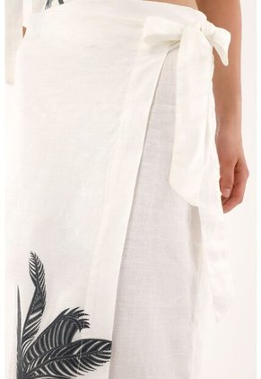 Tennis Falda Larga Tipo Pareo Con Estampado De Palmeras Para Mujer