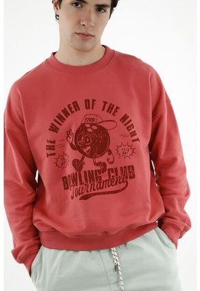 Buzo Estampado Rojo Para Hombre