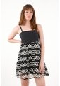 Tennis Vestido Corto Con Volumen Y Falda Tejida Negro Para Mujer de Tennis
