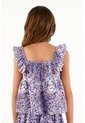 Camisa Morada Manga Sisa Para Niña de Tennis