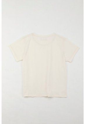 Tennis Camiseta Básica Estampada Crudo De Silueta Entallada Para Mujer