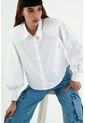 Camisa Con Cuello Camisero Blanca Para Mujer de Tennis