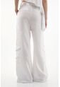 Tennis Pantalón Wide Leg En 100% Lino Blanco Para Mujer de Tennis