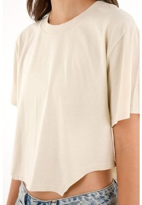 Tennis Camiseta Amplia Con Cortes Laterales Gris Para Mujer