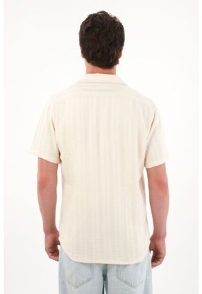 Tennis Camisa Tipo Bowling A Rayas Crudo Para Hombre