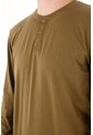 Tennis Camiseta Manga Larga Con Botones Café Para Hombre de Tennis