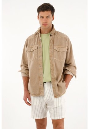 Camiseta Oversize Verde Manga Corta Para Hombre