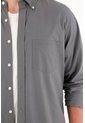 Tennis Camisa Clásica Manga Larga Gris Para Hombre de Tennis