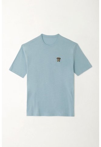 Tennis Camiseta En Jersey Flamé Azul Para Hombre Tennis