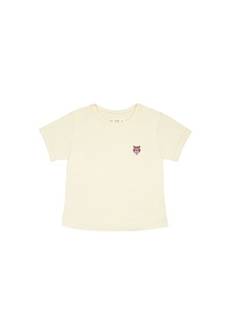 Camiseta Crudo Con Estampado De Tigre Para Niña Tennis