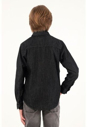 Camisa Negra Manga Larga Para Niño