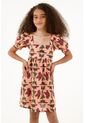 Vestido Corto Con Estampado De Mariposas Para Niña de Tennis