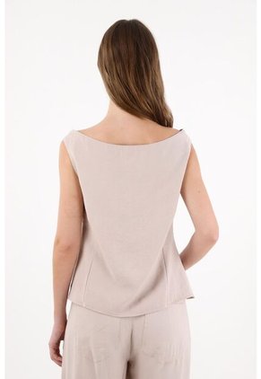 Tennis Chaleco Con Escote Bandeja Crudo Para Mujer