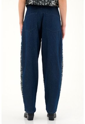 Tennis Jean Horseshoe Con Lentejuelas Para Mujer