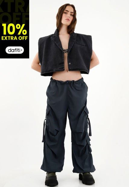 Chaleco Negro Tipo Blazer Para Mujer