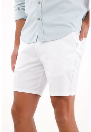 Tennis Bermuda Tipo Chino Blanca Para Hombre