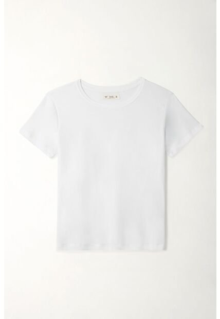 Tennis Camiseta Blanca Cuello Redondo Para Mujer