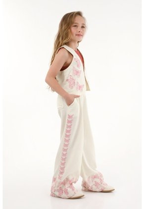 Pantalón Con Estampado De Mariposas Para Niña