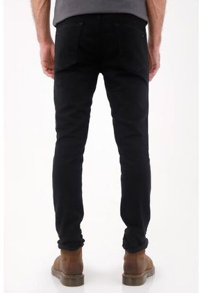 Tennis Jean Super Skinny Negro Para Hombre
