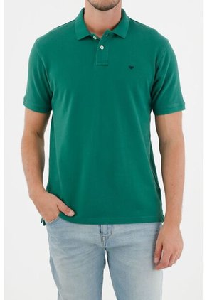 Polo Verde 100% Algodón Para Hombre