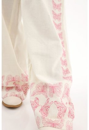 Pantalón Con Estampado De Mariposas Para Niña