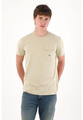 Camiseta Con Bolsillo De Tapa Café Para Hombre Tennis