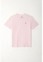 Camiseta Rosada Con Mini Raqueta Bordada Para Hombre de Tennis