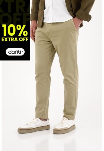 Tennis Pantalón Tipo Chino Verde Con Textura Suave Para Hombre Tennis