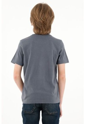 Camiseta Gris Estampada Para Niño
