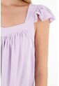 Tennis Camisa Morada De Escote Recto En Chalis Para Mujer de Tennis