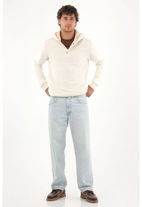 Tennis Buzo Con Capucha Forrada En Ovejero Crudo Para Hombre