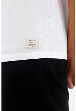 Tennis Camiseta En 100% Algodón Blanca Para Hombre